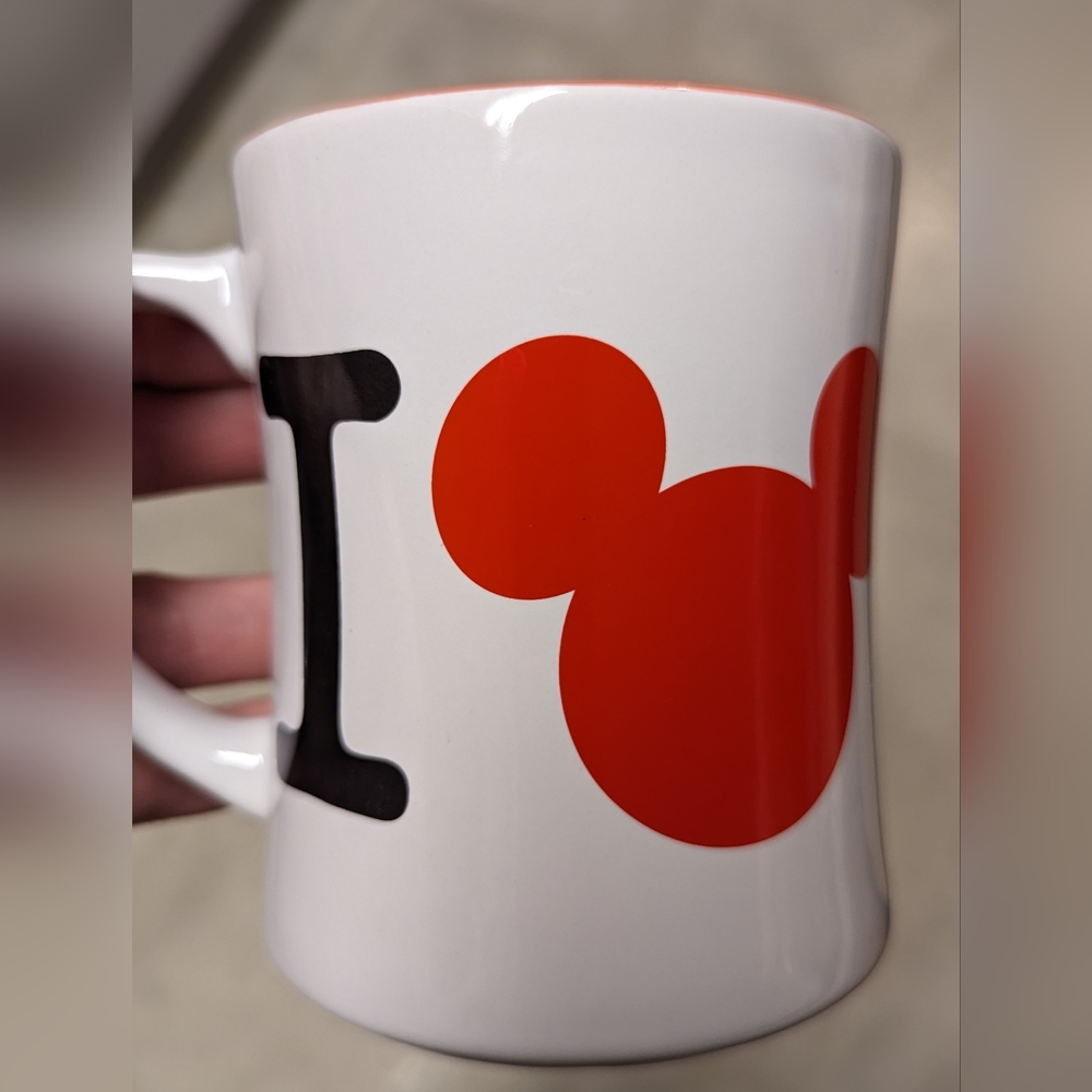 Disney Store I love NY with Mickey mouse silhouette coffee tea mug
